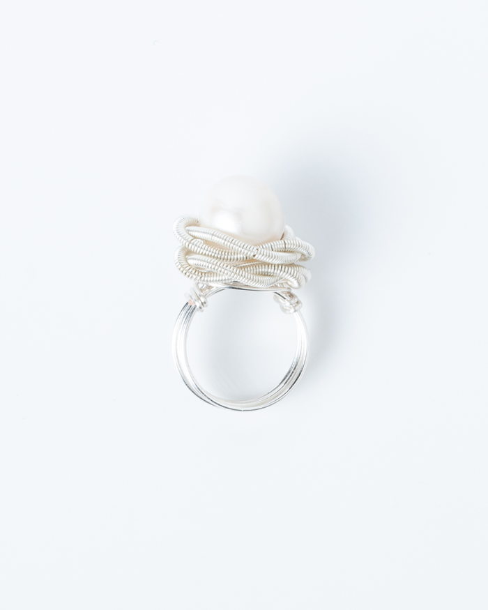 Fabrizio Sassano hand-wrapped pearl ring