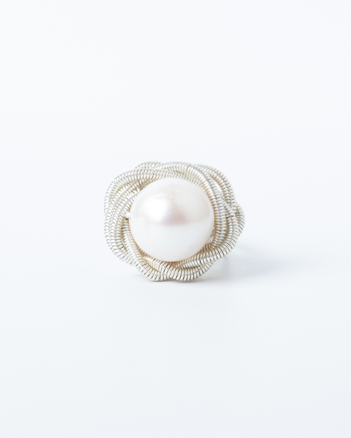 Fabrizio Sassano sculptural pearl earring